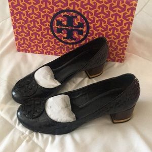 Tory Burch Patent Croc Heels